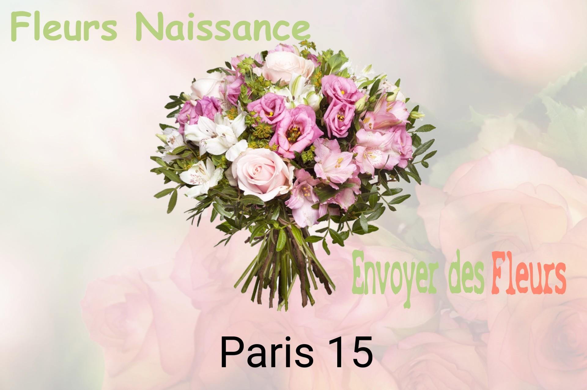 Bouquet de fleurs de naissance livré à Paris-15